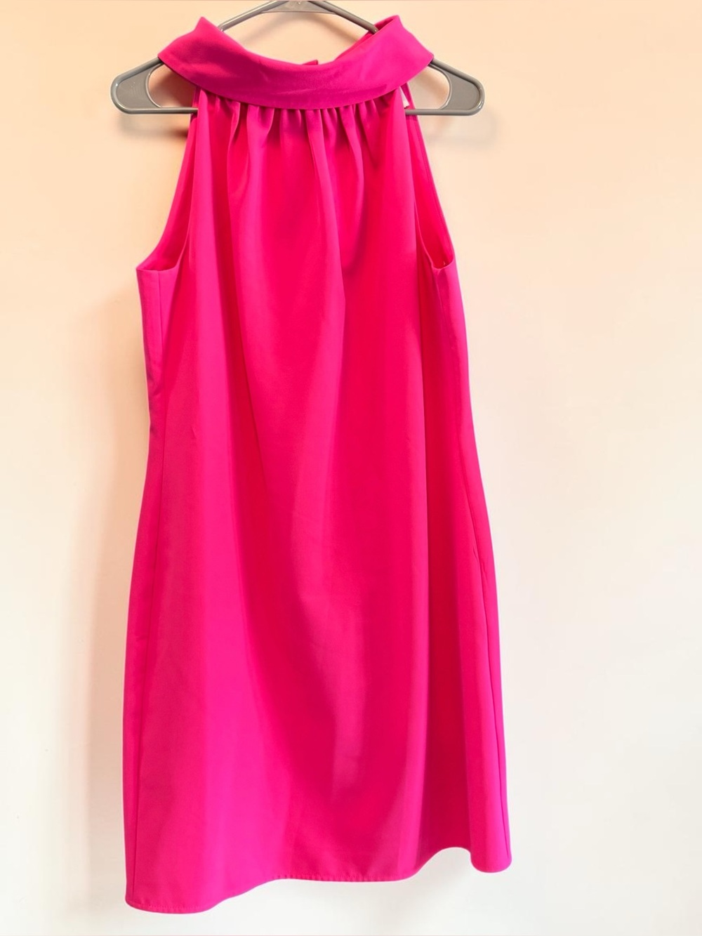 Sail to Sable Hydra Cowl Neck Hot Pink Dress